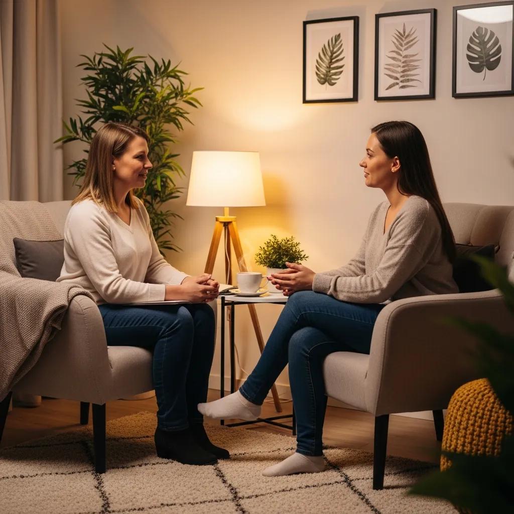 Counseling session showing a supportive environment for anxiety management