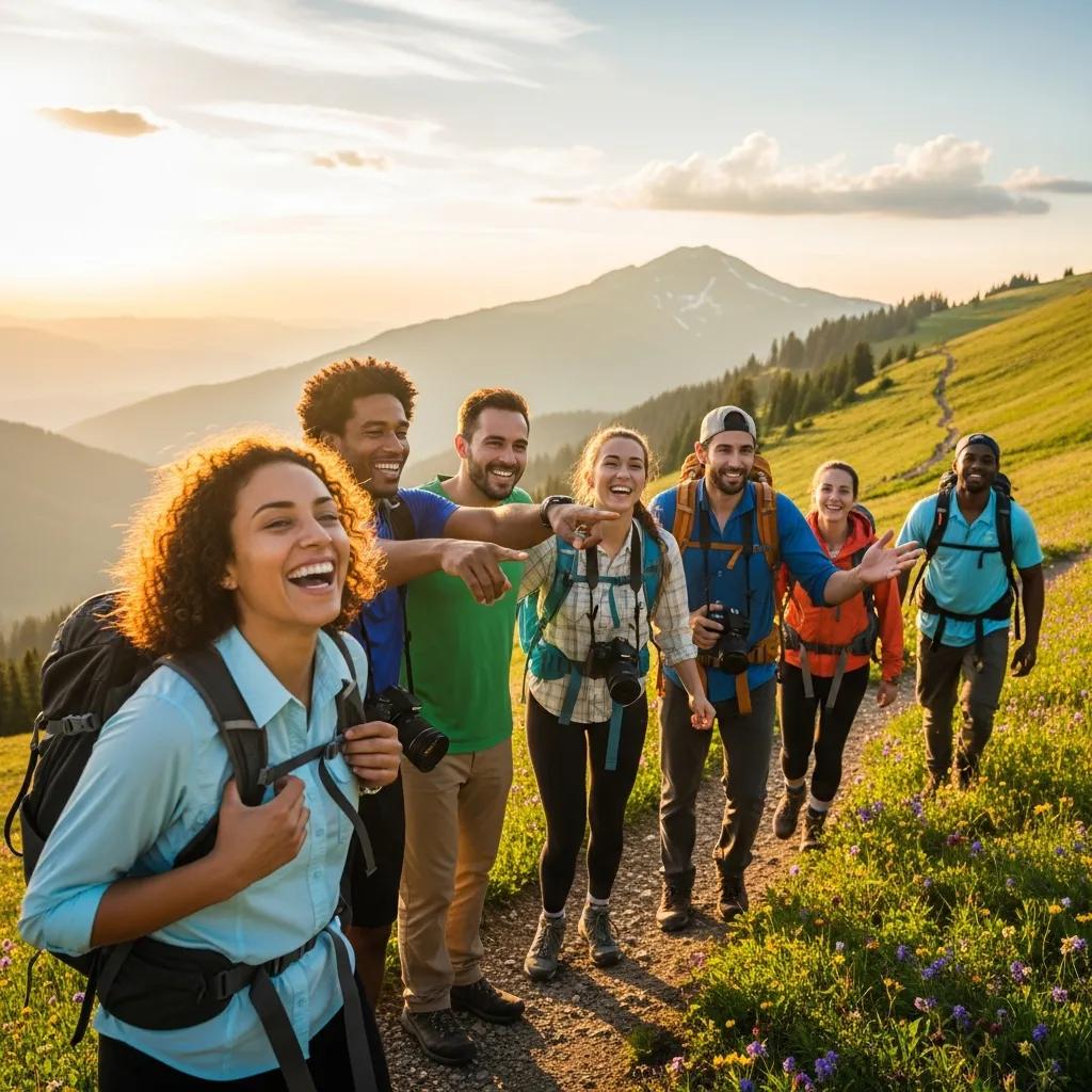 Group of friends enjoying outdoor activities, representing effective coping strategies for managing depression and sadness