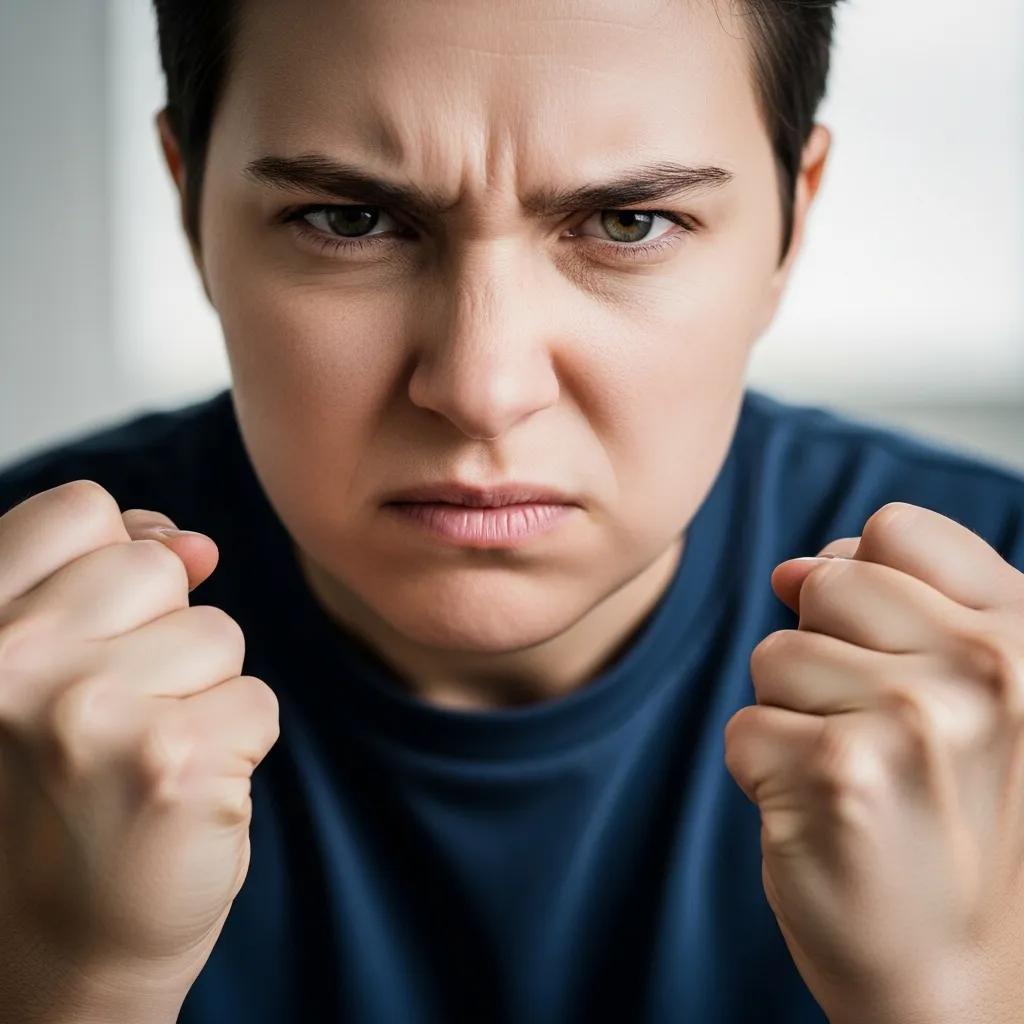 Individual displaying frustration, highlighting behavioral indicators of unhealthy anger