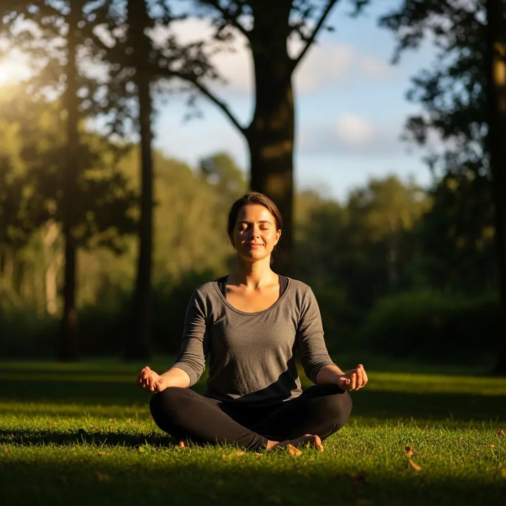 Person practicing mindfulness outdoors, representing effective anger management techniques