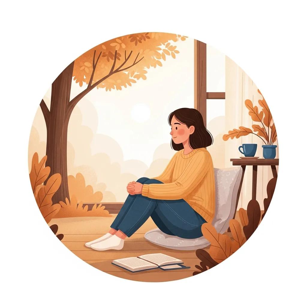 Person reflecting on mental health in a serene environment, symbolizing hope and recovery from depression