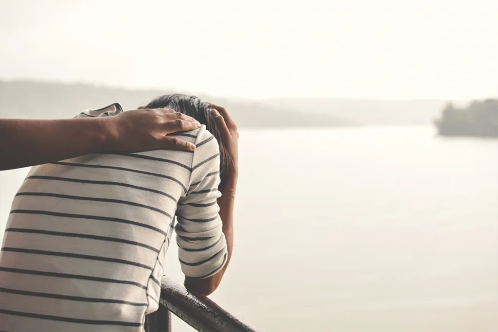 woman getting help from counseling at the shift for depression symptoms