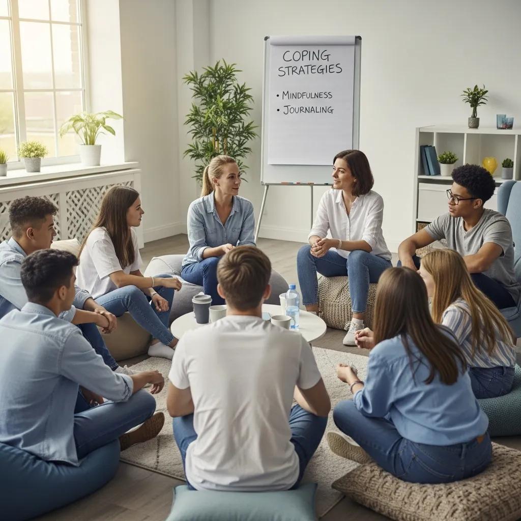 Group therapy session for anxiety counseling services in Humble, Texas