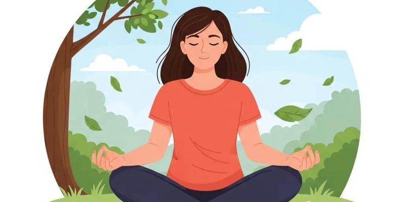 Person practicing mindfulness outdoors, representing emotional regulation and anger management